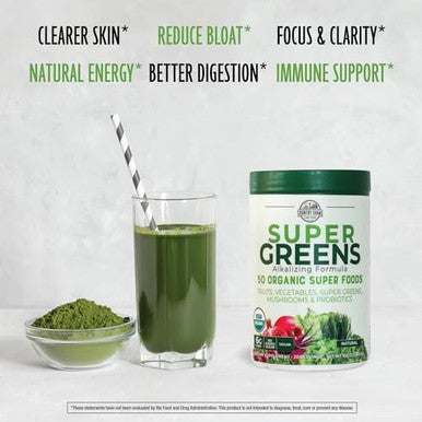 Country Farms Super Greens Powder 50 Organic Superfoods Drink Mix With Immune Defense Superfoods Drink Mix Vitamin C Elderberry