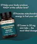 Dr. Mercola Niacinamide Vitamin B3, 90 Servings (270 Tablets), Dietary Supplement, Mini Tabs, Non-Flushing, Supports Metabolic Health, Non-Gmo