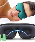 Medi Grade Cotton Sleep Mask With 3D Eye Memory Foam - Travel Sleeping Mask For Women And Men With 2 Ear Plugs And Storage Bag - Blackout Light Blocking