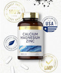 Carlyle Calcium Magnesium Zinc 300 Caplets Vegetarian, Non-Gmo, Gluten Supplement