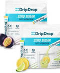 Dripdrop Hydration Electrolyte Powder Packets Lemon Lime & Passion Fruit Zero Sugar Bundle 64 Count