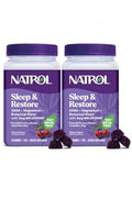 Natrol Sleep Restore Magnesium Glycinate Blend Gummies With Melatonin 5Mg - Calm Magnesium With Gaba Botanical Blend Cherry Flavor 60 Gummies (Pack Of 2)