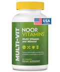 Noor Vitamins Halal Vitamins Daily Multivitamin Halal Vitamin for Women and Men 30 Vitamins and Minerals A B12 C Iron Zinc to support general health NonGMO Halal Multivitamin (2 Month Supply)