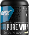 Efx Sports Training Ground Pure Whey Protein Powderfast Digesting Isolate & Concentratemuscle Growth & Recovery24G Protein32 Servings (Vanilla)