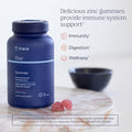 Trace Minerals Zinc Chewable Gummies Natural Immune Support Booster for Adults and Kids Vegan Gluten Free NonGMO Elderberry Flavor 30mg of Servings 1 Pack