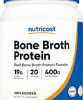 Nutricost Beef Bone Broth Protein Powder Unflavored (20 Servings) Gluten Gmo