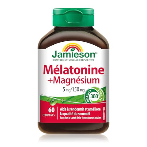 Jamieson Melatonin With Magnesium 5Mg/150Mg 60 Tablets