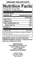 Rolled Oats 5 Pounds Old Fashioned Oatmeal, USDA Organic, Non-GMO Bulk, Mulberry Lane Farms