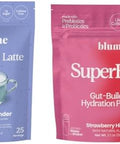 Blume Glow And Gut Health 2 Set - Blue Lavender Latte And Strawberry Hibiscus Hydration Packets -