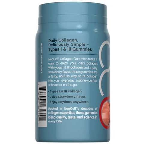 Neocell Collagen Peptides Gummies 60 Count Types I & Iii Advanced Formula Supplement For Women And Men
