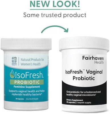 Fairhaven Health Isofresh Vaginal Probiotics For Womensupports Healthy Ph Balance And Vaginal OdorOne Per Daylactobacillus Blendgluten Supplement30 Capsules