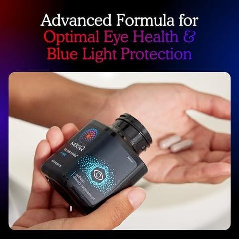 Mitoq +Eye Advanced Coq10 Antioxidant - Contains Mitoquinol Mesylate Lutein Zeaxanthin Bilberry Maritime Pine Bark - Supports Eye Health Blue Light Filtration & Cell Vitality (60 Capsules)