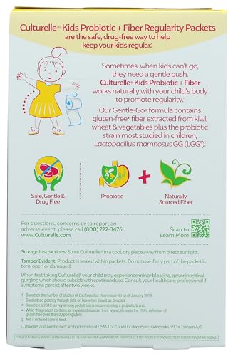 Culturelle Kids Probiotic Fiber Packets (Ages 3 ) - 24 Count & Kids Daily Probiotic Supplement - Helps Support A Healthy Immune & Digestive System