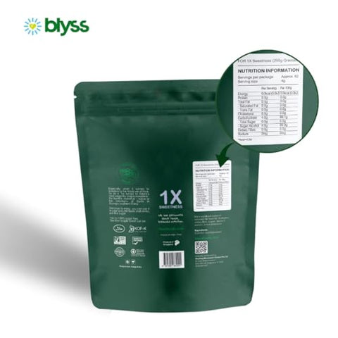 Blyss Granulated Monk Fruit Sweetener with Erythritol Packets (100 Sticks) - Zero Glycemic Index, Low Carb, Low Calorie, Sugar-Free, Keto & Diabetic Friendly, Non-GMO