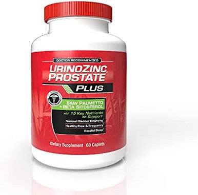 Urinozinc Prostate Plus, Saw Palmetto & Beta Sitosterol Supplement For Men, Reduce Frequent Urination (2 Month Supply, 120 Count)