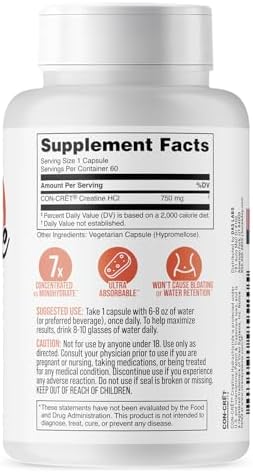 Bucked Up Babe Creatine Creatine Hcl Capsules For Women 750Mg Serving - 60 Servings (60 Capsules)