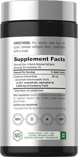 Horbaach Cranberry Pills 300 Softgels