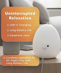 Drowseflow White Noise Sound Machine For Sleep 29 Non-Looping Sleep Sounds 7-Color Nightlight 4 Timers Memory Usb-C Charging Hanging Rope For Crib/Stroller For Baby Kids Adults Travel.