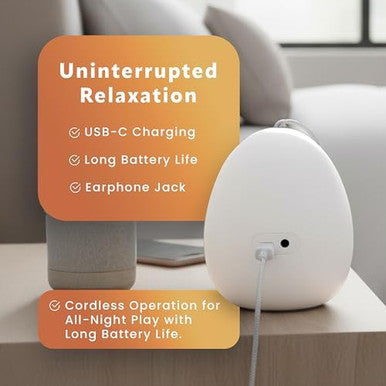 Drowseflow White Noise Sound Machine For Sleep 29 Non-Looping Sleep Sounds 7-Color Nightlight 4 Timers Memory Usb-C Charging Hanging Rope For Crib/Stroller For Baby Kids Adults Travel.