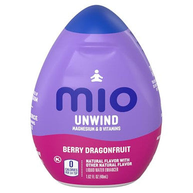 Mio Unwind Berry Dragonfruit Liquid Water Enhancer With Magnesium & B Vitamins 1.62 Fl Oz Bottle