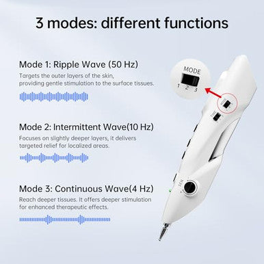 Leawell Electronic Acupuncture Pen Meridian Acupoints Finder Electric Acupressure Point Massage Pulse Therapy Tool For Pain Relief Rechargeable