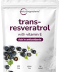 Micro Ingredients Pure Trans-Resveratrol Powder With Vitamin E 5 Ounce 2 In 1 Formula Micronized Powder For Better Absorption Premium Resveratrol Supplement Super Antioxidant