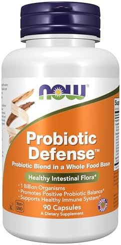 Now Foods Supplements Probiotic Defense Probiotic Blend In A Whole Food Base With 1 Billion Organisms 90 Veg Capsules
