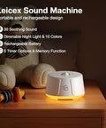 Leicex Sound Machine White Noise Machine - 30 Soothing Sounds 10 Colors Night Light Rechargeable Battery- Travel Portable Sound Machine For Sleep Baby Adults Perfect Sleeping Companion