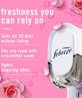 Febreze Plug In Air Freshener Odor-Fighting Scented Oil Refill Air Fresheners For Home And Bathroom And Kitchen Long Lasting For Strong Odors Romance & Desire Scent 0.87Oz Refills 2 Count