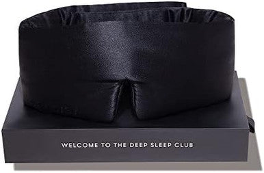 Drowsy Silk Sleep Mask Facehugging Padded Cocoon For Luxury Sleep In Total Darkness 100% Pure Mulberry Silk (Black Jade)