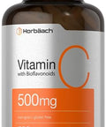 Horbaach Vitamin C 500mg 500 Caplets with Bioflavonoids and Rose Hips Supplement for Women and Men Vegetarian NonGMO and Gluten Free