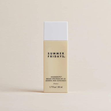 Summer Fridays ShadeDrops Broad Spectrum SPF 30 Mineral Milk Sunscreen with Zinc Oxide, Squalane, and Vitamin E - Lightweight Sunblock (1.7 Fl Oz)