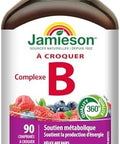 Jamieson Delicious Chewable Formula B Complex Berry Bliss 90 Tablets