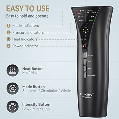 Fit King Air Compression Leg Massager With Heat - Great For Wife Mom Dad