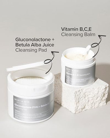 Mary&May Vitamin B C E Cleansing Balm Oil Balm Gentle Makeup Remover And Skin Purifier For Glowing Clear Skin Hypoallergenic And Cruelty Ewg Ingredients 4.06Oz.