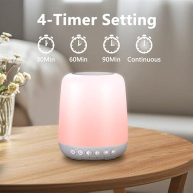 Easysleep White Noise Machine Baby Sound Machine For Sleeping With 12 Night Light Colors 30 Soothing Sounds 4 Timer Portable Sleep Machine For Kids Baby Adults Smart App Control Touch Control