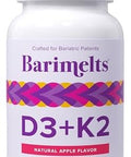 Barimelts Vitamin D3 + K2-90 Fast-Dissolving Tablets (3-Month Supply) - Bariatric Vitamins For Women With Vitamin D3 5000 Iu And K2 As Mk-7, Natural Apple FlavorÃƒÂ¢Ã¢â€šÂ¬Ã¢â‚¬Â¹