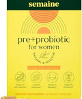 Semaine Super Powered Prebiotic + Probiotic For Women Effective 3In1 Multiaction Formula To Nourish Gut Health Soothe Ibs Support Bloat Relief & Immunity Boost Clinicallystudied (20 Ct)