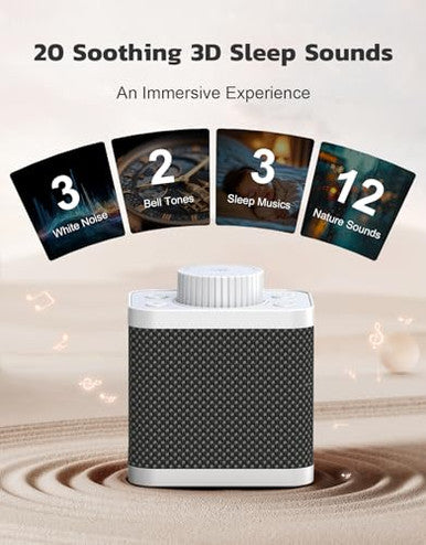 Afuosy White Noise Sound Machine With 20 Soothing Sounds 18-48H Powerful Battery 3 Timers Memory Function And White Noise Machine For Sleeping Portable Sound Machine For Baby Adult Fathers Day