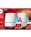 Febreze Plug Scent Booster Starter Kit Oil Diffuser Air Freshener Plug In Continuous Scent 2 Devices 2 Baked Cinnamon Apple Refill