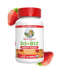 Maryruth's Organic Vitamin D3 + B For Ages 4+ 12 Gummies