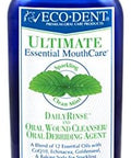 Ecodent Alcohol Mouthwash Mint Ultimate Essential Mouthcare Oral Care Mouth Wash For Adults Baking Soda Mouth Rinse With Coq10/Herbs/Essential Oils 8 Fl Oz (Pack Of 6)