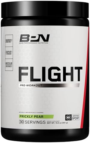 Bare Performance Nutrition Bpn Flight Pre Workout Supports Energy And Mental Focus Improved Endurance & Muscle Pumps With Carnosyn Beta Alanine Prickly Pear 30 Servings