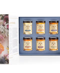 Savannah Bee Company Blossom to Bottle - 6 Jars of Different Varieties of Organic Honey in Unique Packaging