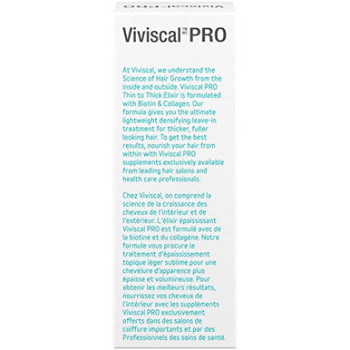 Viviscal Professional Thin To Thick Elixir - Biotin Collagen & Keratin - Botanical Scent - Non-Greasy - Unisex Adult