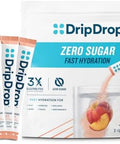 Dripdrop Sugar Hydration Packets Zero Peach Single Serve Electrolytes Powder Drink Mix Nongmo Gluten Vegan 32 Sticks