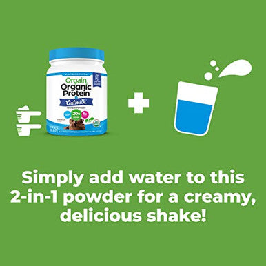 Orgain Organic Vegan Protein Powder + Oat Milk Vanilla Bean 20G Plant Based Protein Gluten No Dairy Soy Or Lactose Ingredients Low Sugar Nongmo Kosher For Shakes & Smoothies 1.05Lb