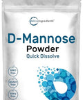 Micro Ingredients D Mannose Powder Pure Mannose Supplement Quick Water Soluble Support Urinary Tract Cleanse & Bladder Health Premium Mannose For Women And Men Vegan Friendly