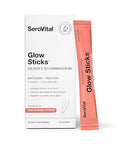 Serovital Glow Sticks Sugar-Free Powder Drink Mix With Hyaluronic Acid Ceramides Electrolytes For Skin Hydration In 14 Days Sun-Kissed Citrus Flavor 28 Packets
