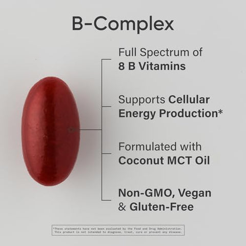 Sports Research Vitamin B-Complex - Full Spectrum Of B Vitamins (Plant-Based Vegan-Friendly) Triple Strength Omega 3 Fish Oil & Plant Based Vitamin K2 Mk7 Vegan D3 5000Iu